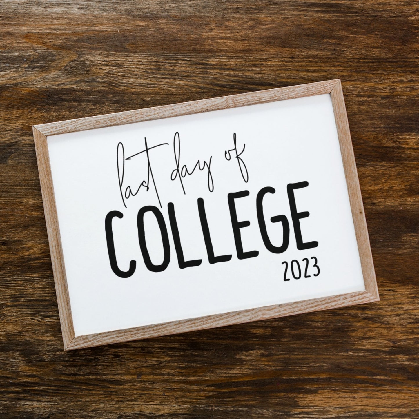 Last Day of College Class of 2023 Printable 8x10 Sign