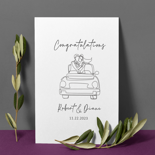 Minimalists Wedding Greeting Card