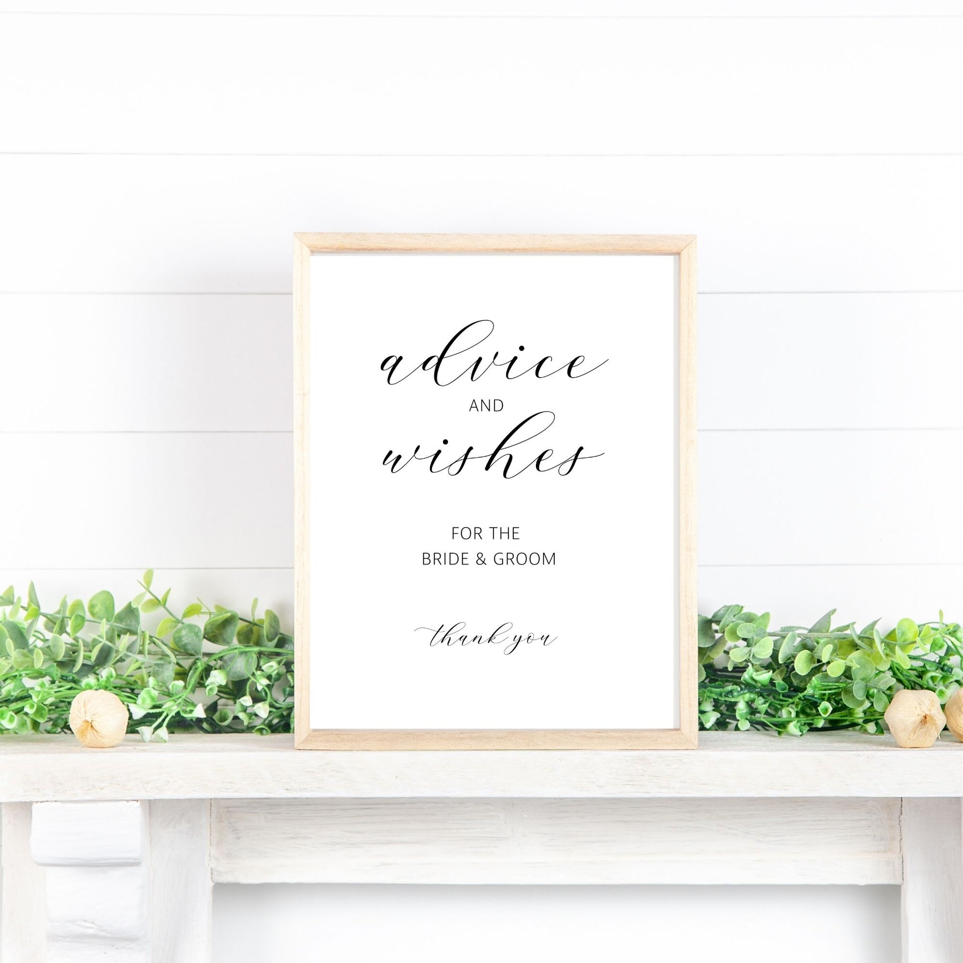Wedding Advice and Wishes Sign for the Bride and Groom Printable