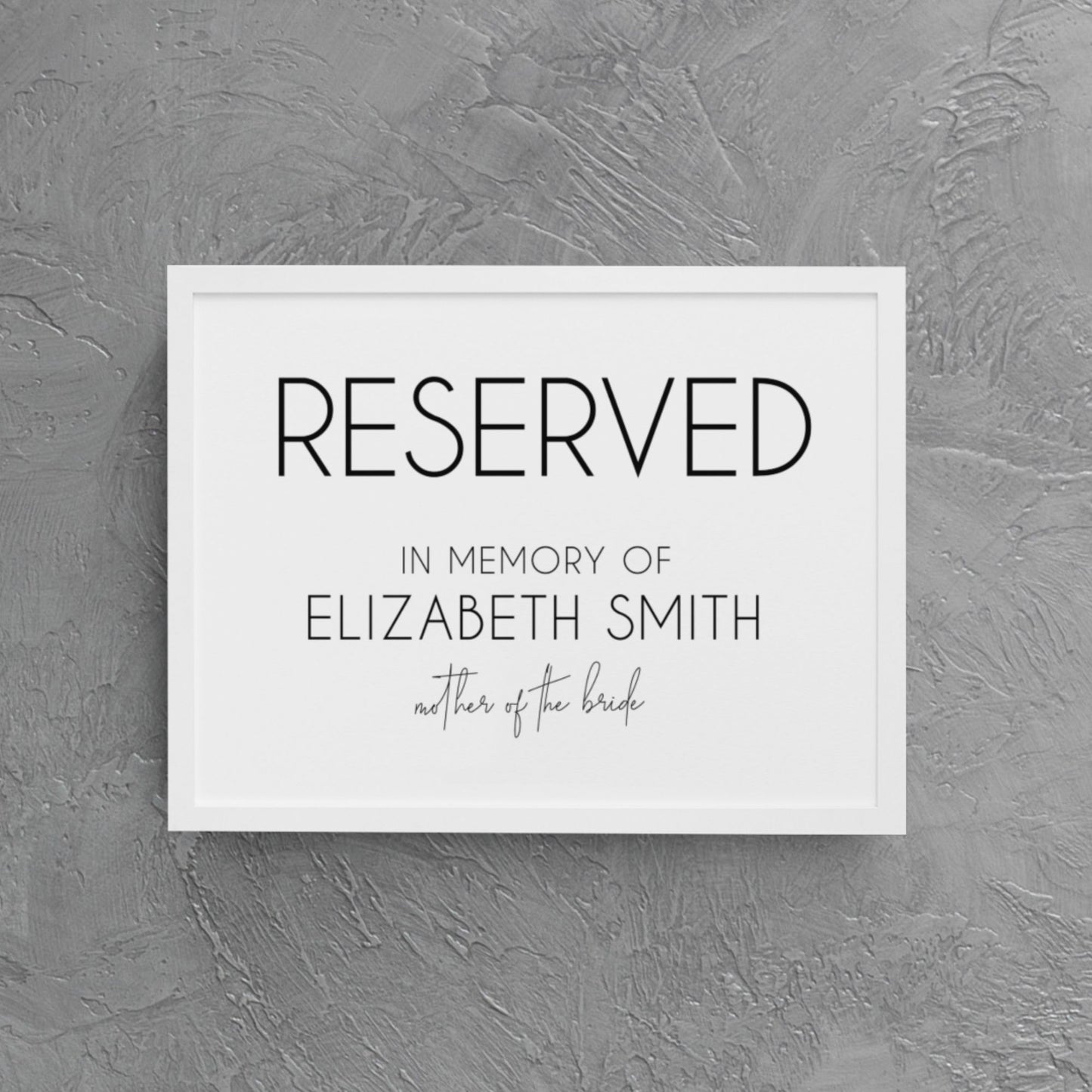 Bride’s Mom Memorial Sign 8x10 Template