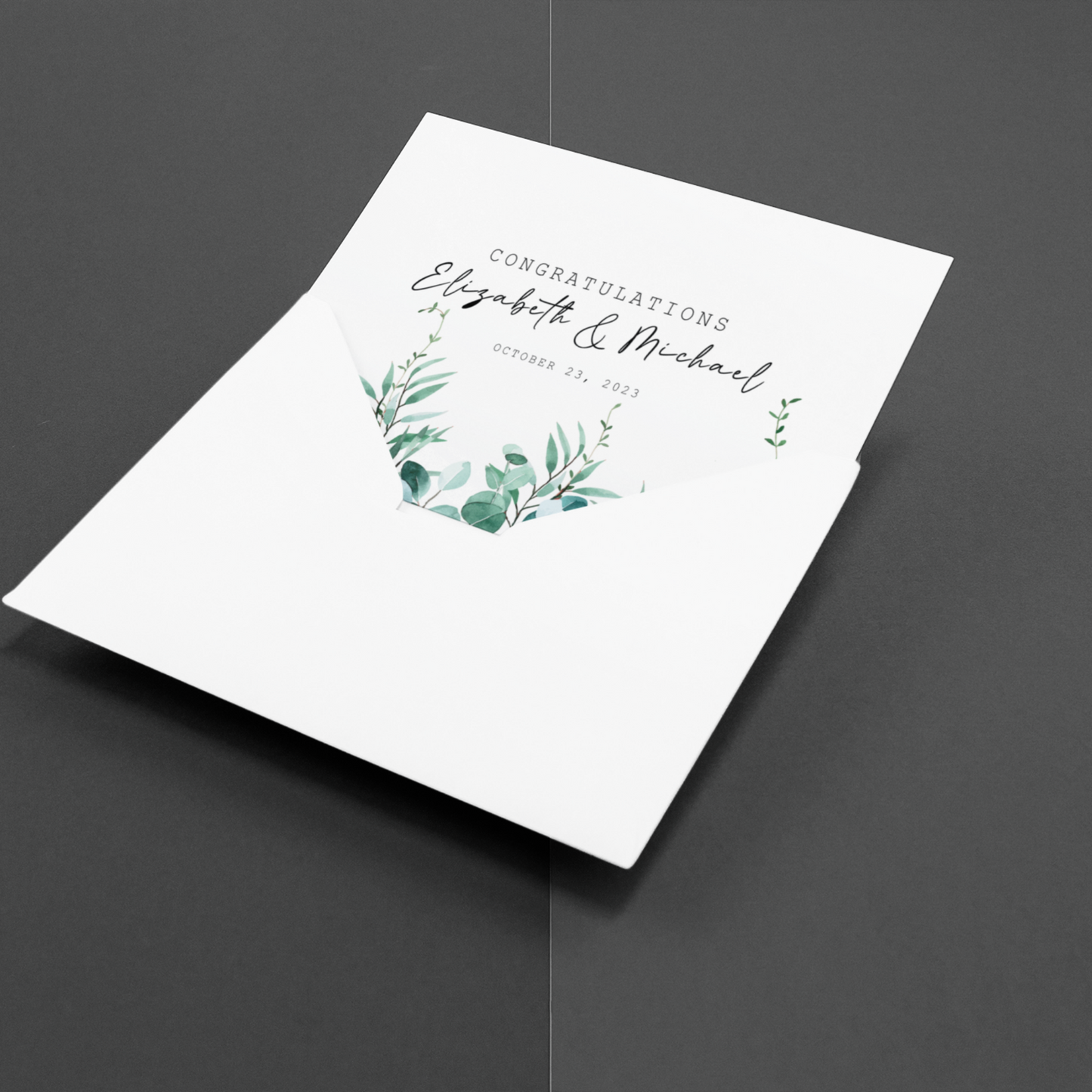 Personalized Wedding Greeting Card for the Newlywed