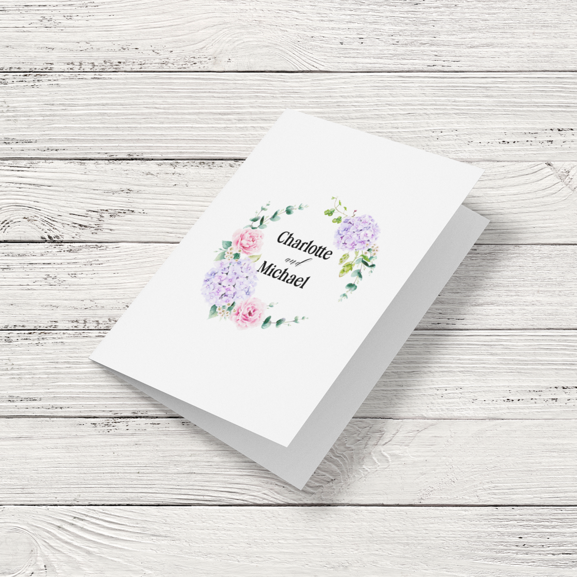 Floral Wedding Greeting Card
