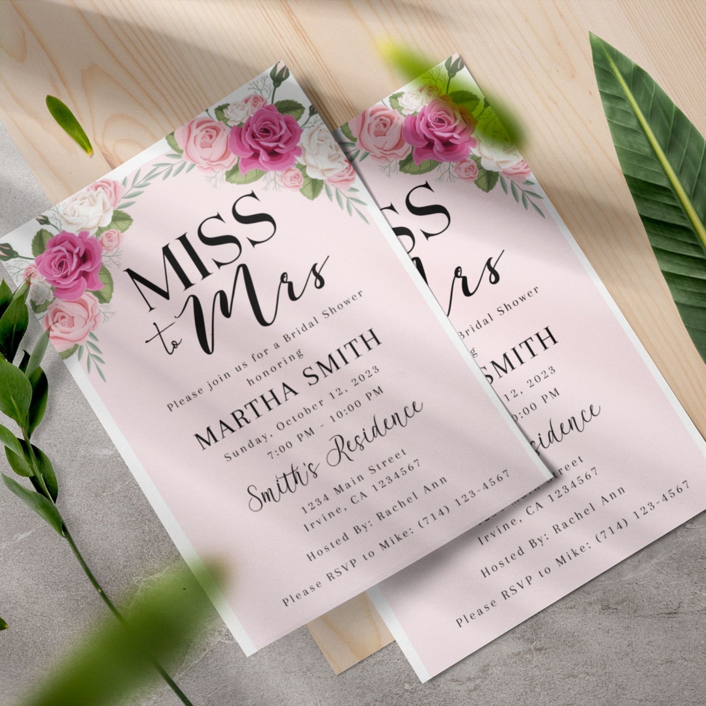 Miss to Mrs Invitation Template