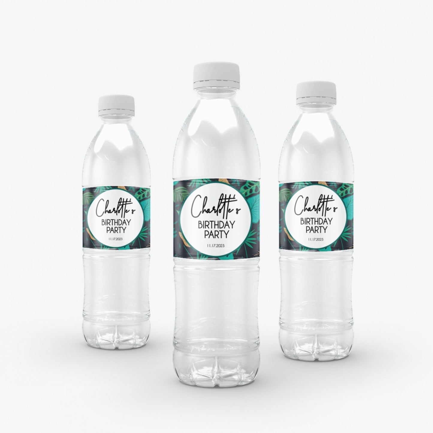 Tropical Water Bottle Label Template