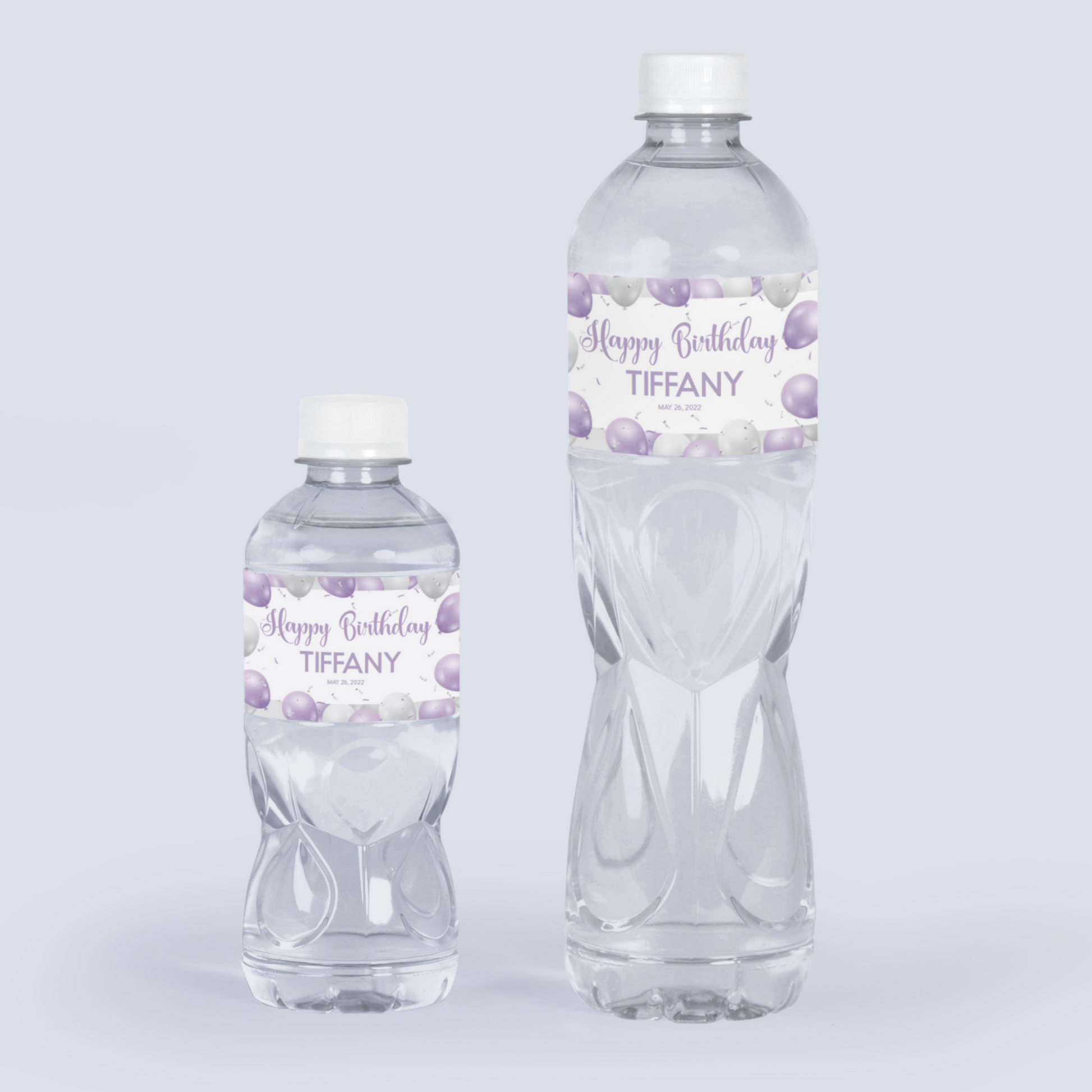 Bottled Water Template - Purple