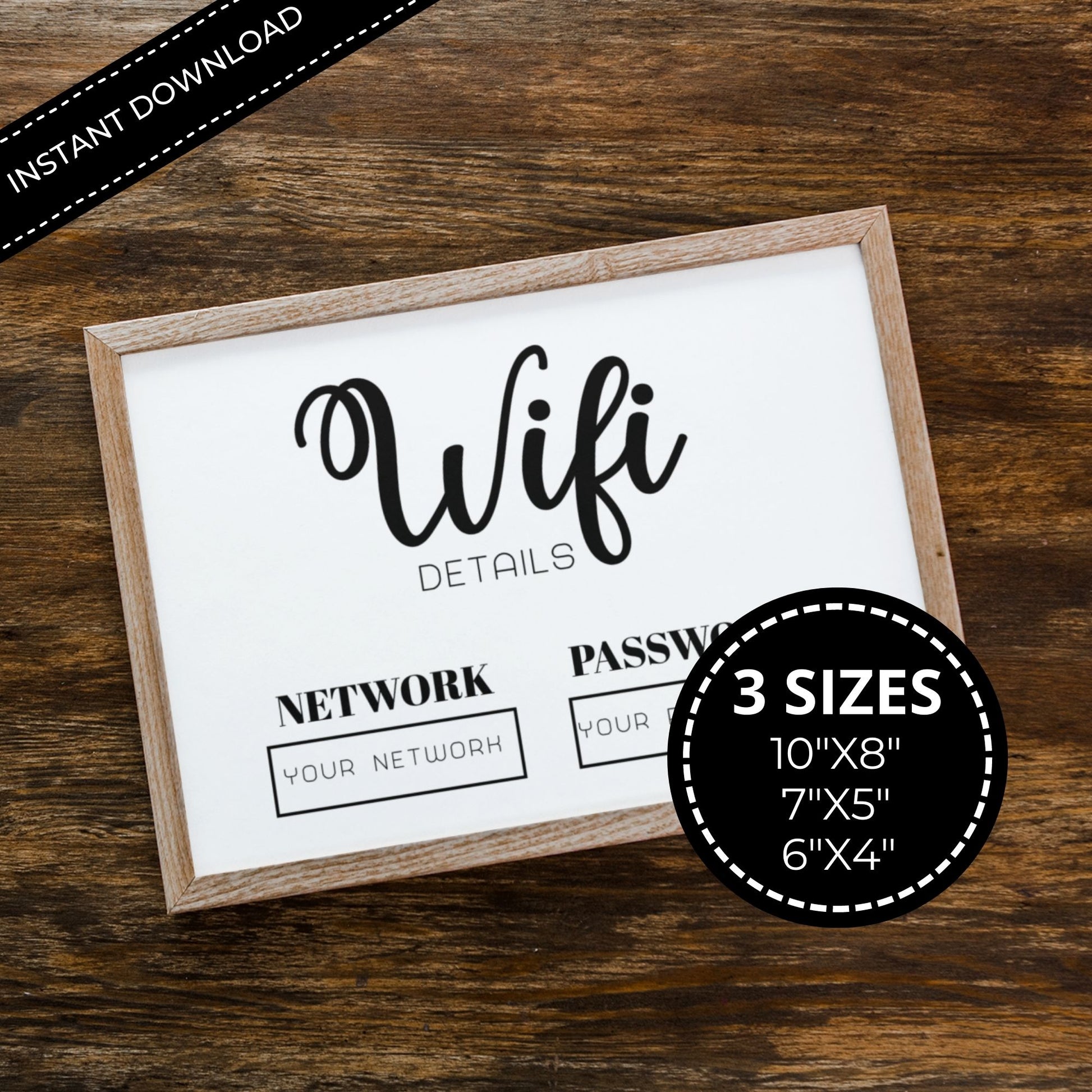 Wifi Password Sign Template
