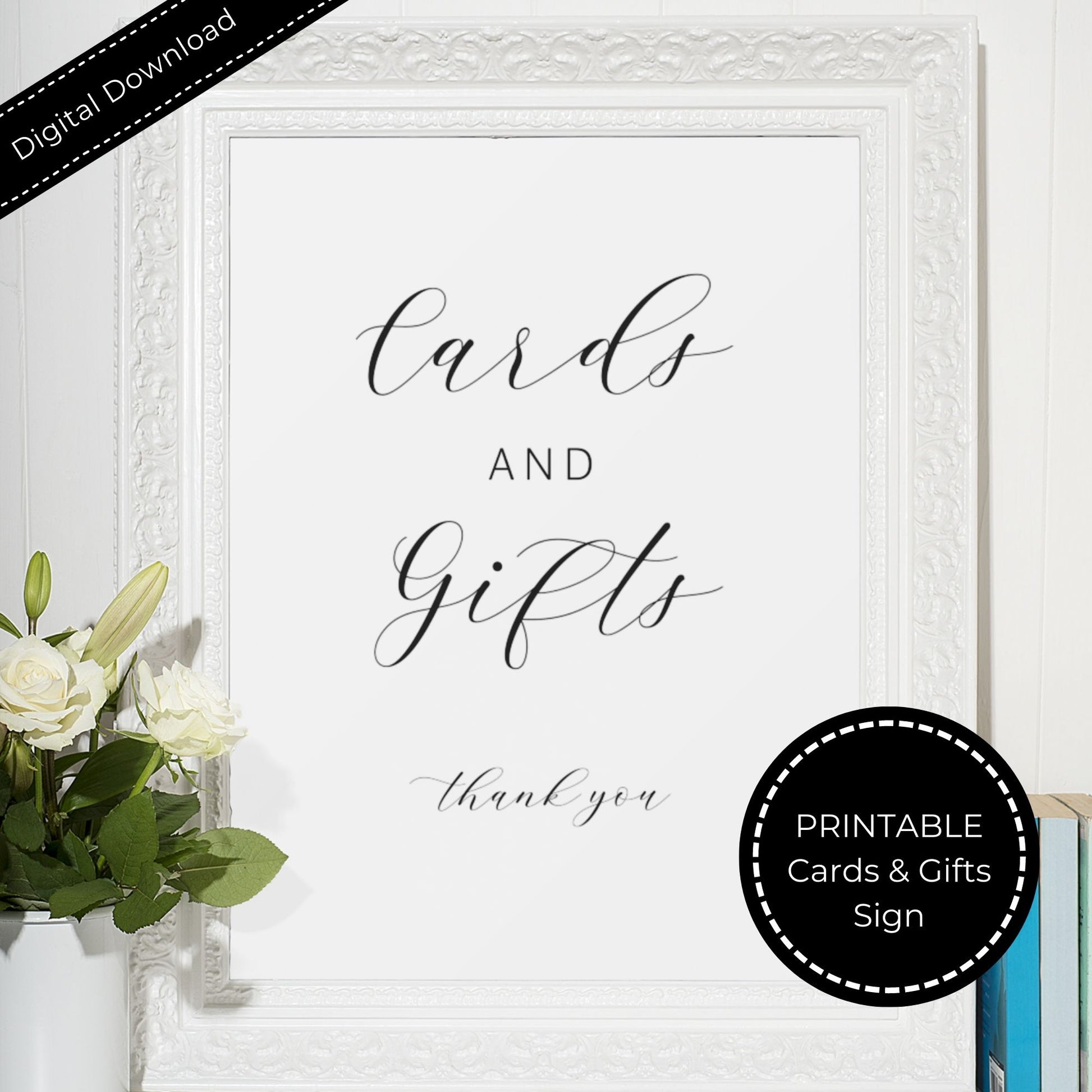 Cards and Gifts Sign Printable - Minimalist Wedding