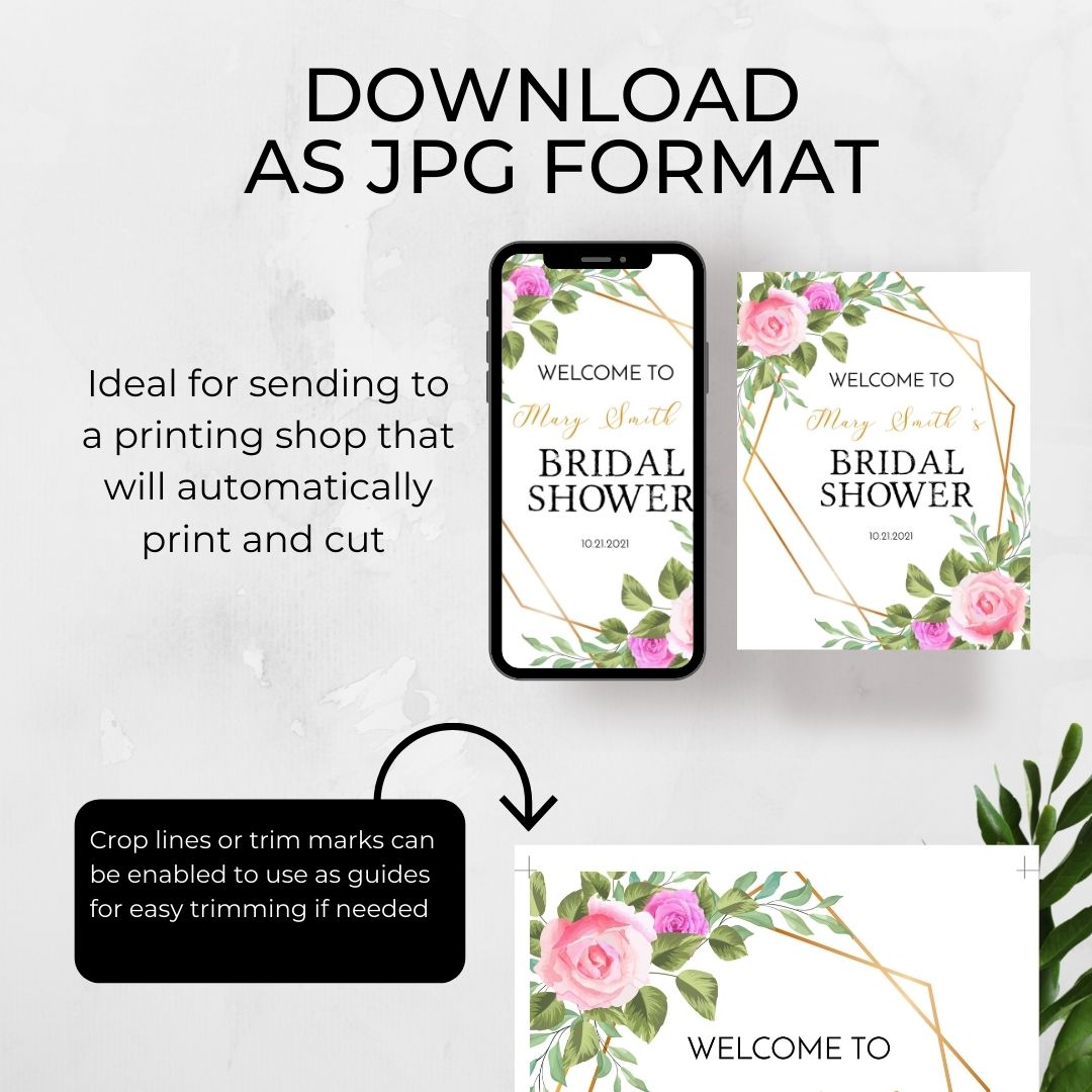 Bridal Shower Welcome Sign Template - Floral – Droo & Aya bridal-shower-welcome-sign-template-floral-droo-aya