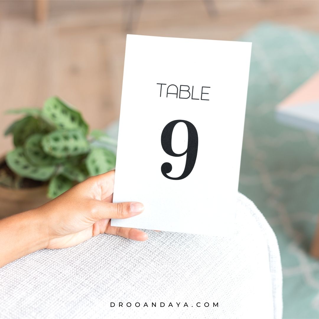 Table Numbers 1-20 Printable