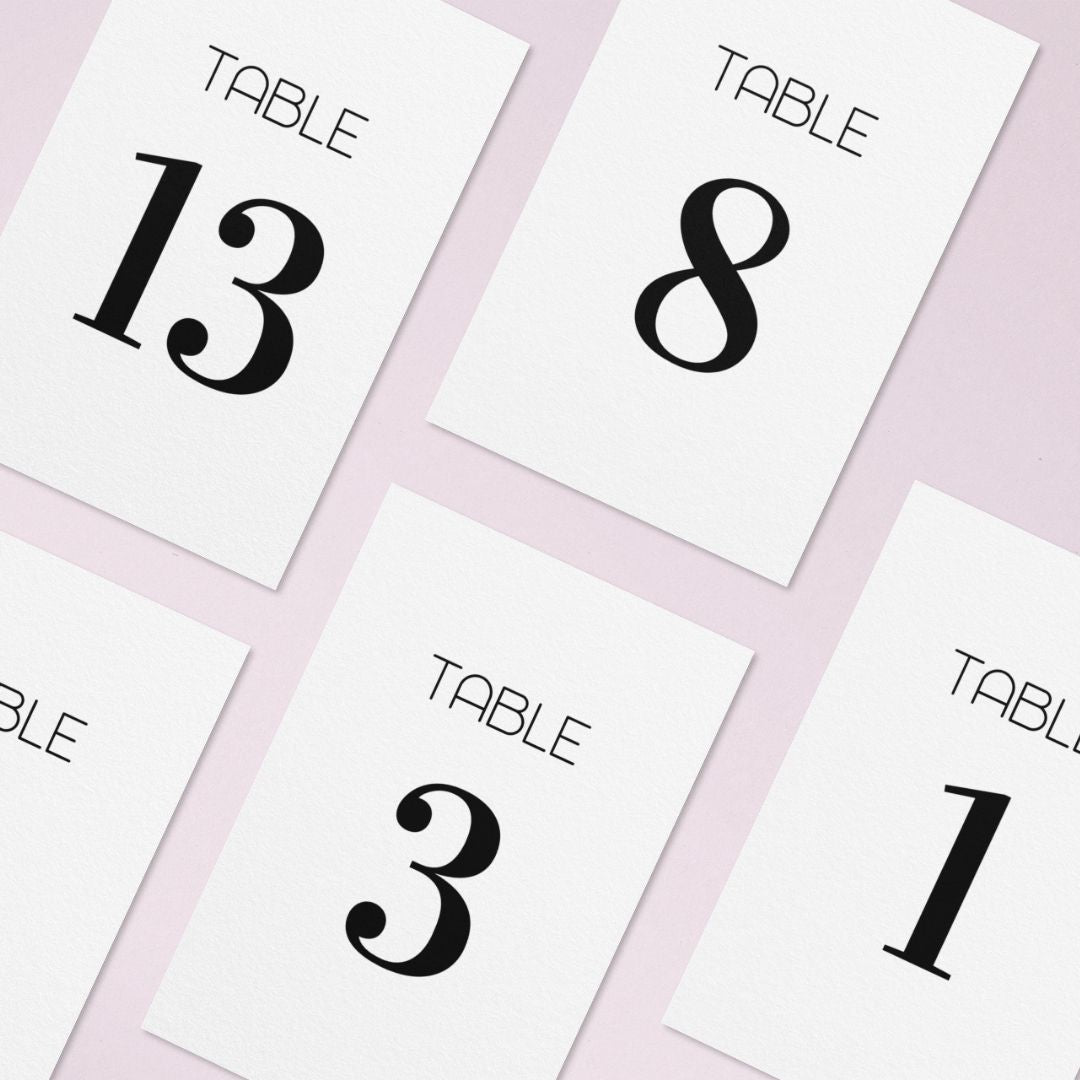 Table Numbers 1-20 Printable