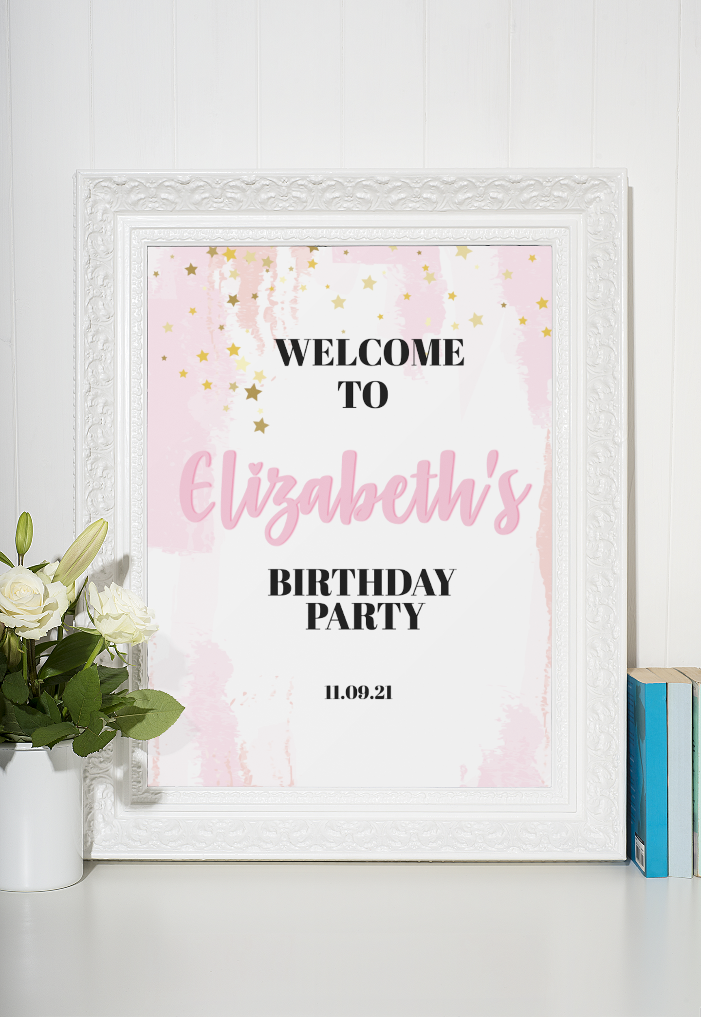 Printable Birthday Sign Editable 8x10 Template, - Droo & Aya